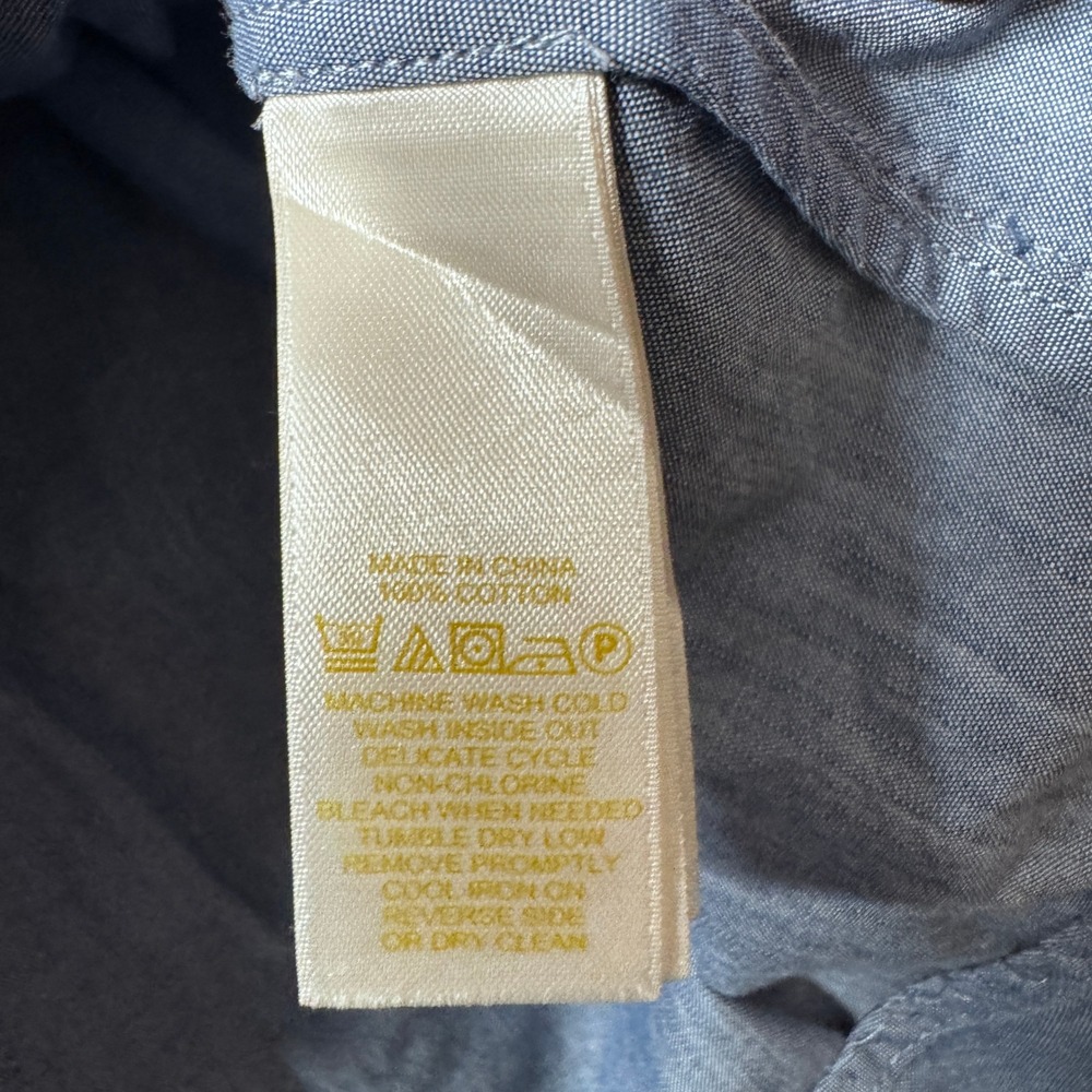 Kate Spade New York Blaire Chambray Smocked Embroidered Dress Size‎ 4 Pockets - Picture 8 of 8
